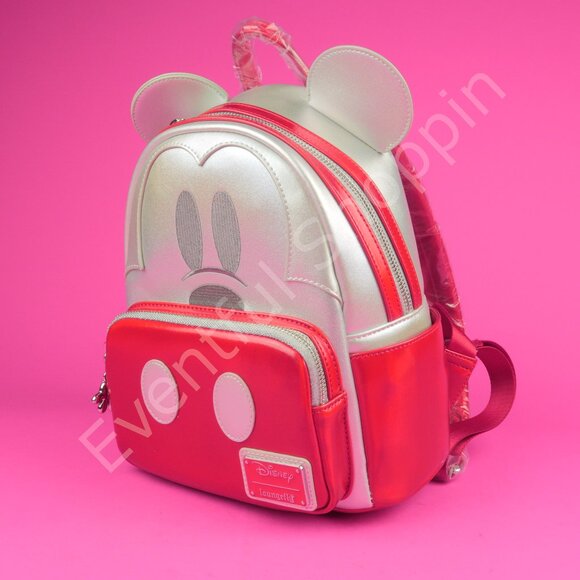 Loungefly Handbags - Loungefly Limited Disney 100 Platinum Mickey Mouse Cosplay Mini Backpack Bag